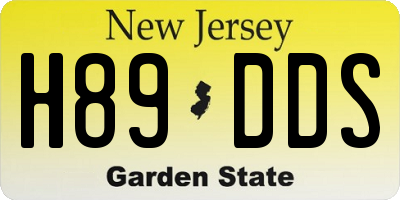 NJ license plate H89DDS