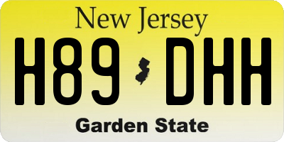 NJ license plate H89DHH