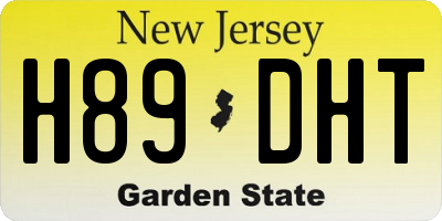 NJ license plate H89DHT