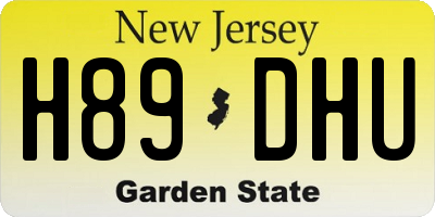 NJ license plate H89DHU