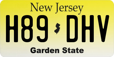 NJ license plate H89DHV