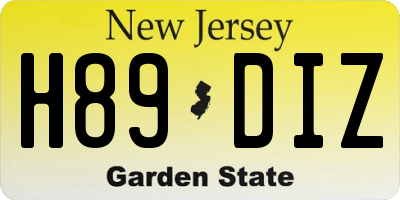 NJ license plate H89DIZ