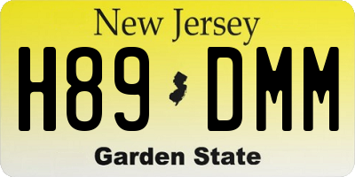 NJ license plate H89DMM
