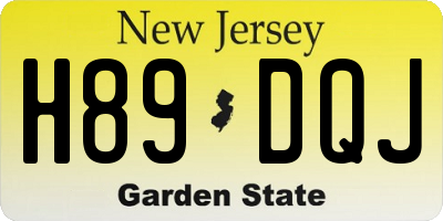 NJ license plate H89DQJ