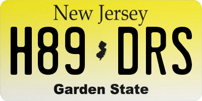 NJ license plate H89DRS