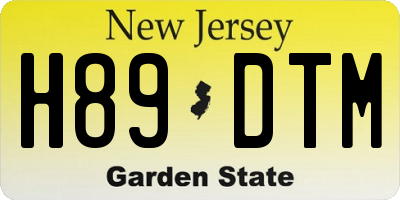NJ license plate H89DTM