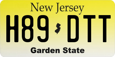 NJ license plate H89DTT
