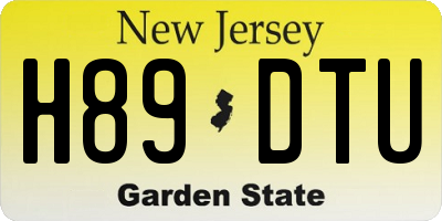 NJ license plate H89DTU
