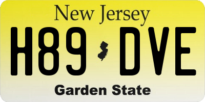NJ license plate H89DVE