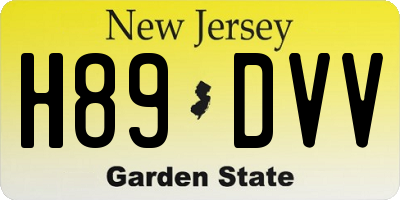 NJ license plate H89DVV