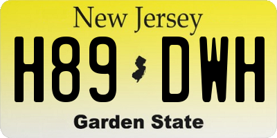 NJ license plate H89DWH