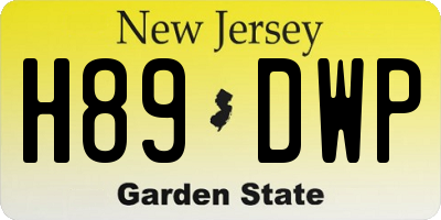 NJ license plate H89DWP