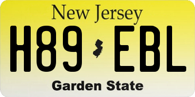 NJ license plate H89EBL