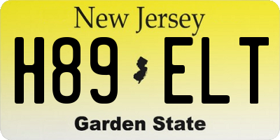 NJ license plate H89ELT