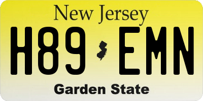NJ license plate H89EMN