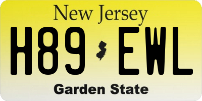 NJ license plate H89EWL