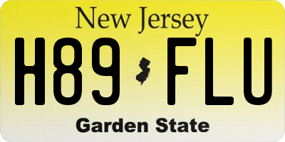 NJ license plate H89FLU