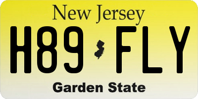 NJ license plate H89FLY