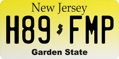 NJ license plate H89FMP