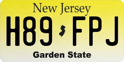 NJ license plate H89FPJ