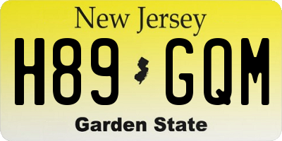 NJ license plate H89GQM
