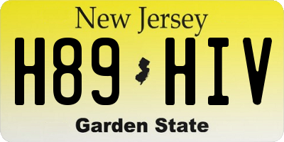 NJ license plate H89HIV