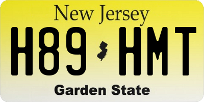 NJ license plate H89HMT