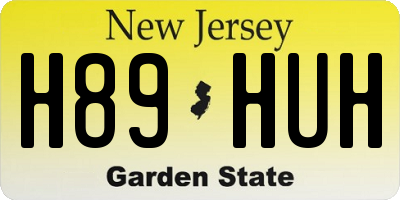 NJ license plate H89HUH