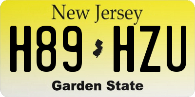 NJ license plate H89HZU
