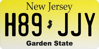 NJ license plate H89JJY