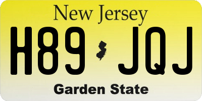 NJ license plate H89JQJ