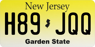 NJ license plate H89JQQ