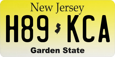 NJ license plate H89KCA