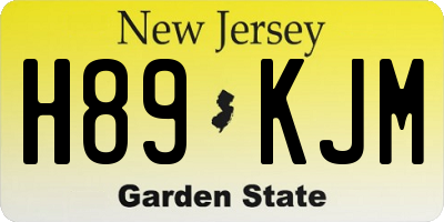 NJ license plate H89KJM