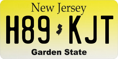 NJ license plate H89KJT