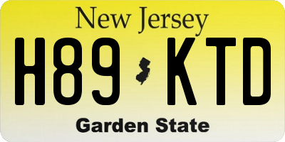 NJ license plate H89KTD