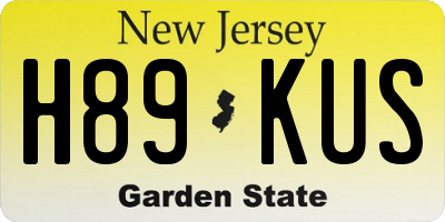 NJ license plate H89KUS