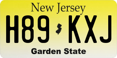 NJ license plate H89KXJ