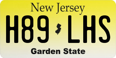 NJ license plate H89LHS