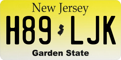 NJ license plate H89LJK