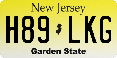 NJ license plate H89LKG