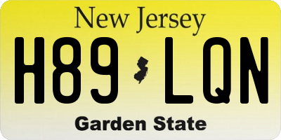 NJ license plate H89LQN