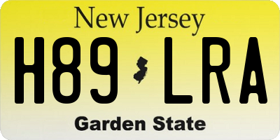 NJ license plate H89LRA
