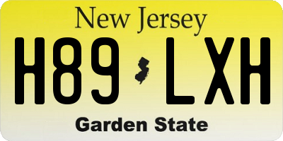 NJ license plate H89LXH