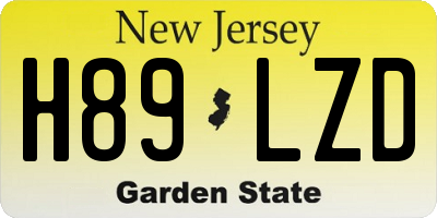 NJ license plate H89LZD