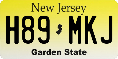 NJ license plate H89MKJ