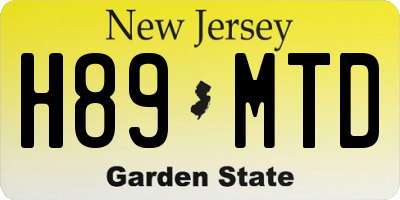 NJ license plate H89MTD