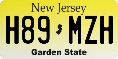 NJ license plate H89MZH