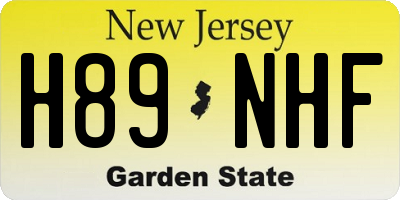 NJ license plate H89NHF