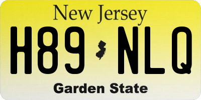 NJ license plate H89NLQ